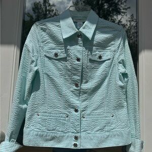 Summer Striped Jacket Jones New York Size Small